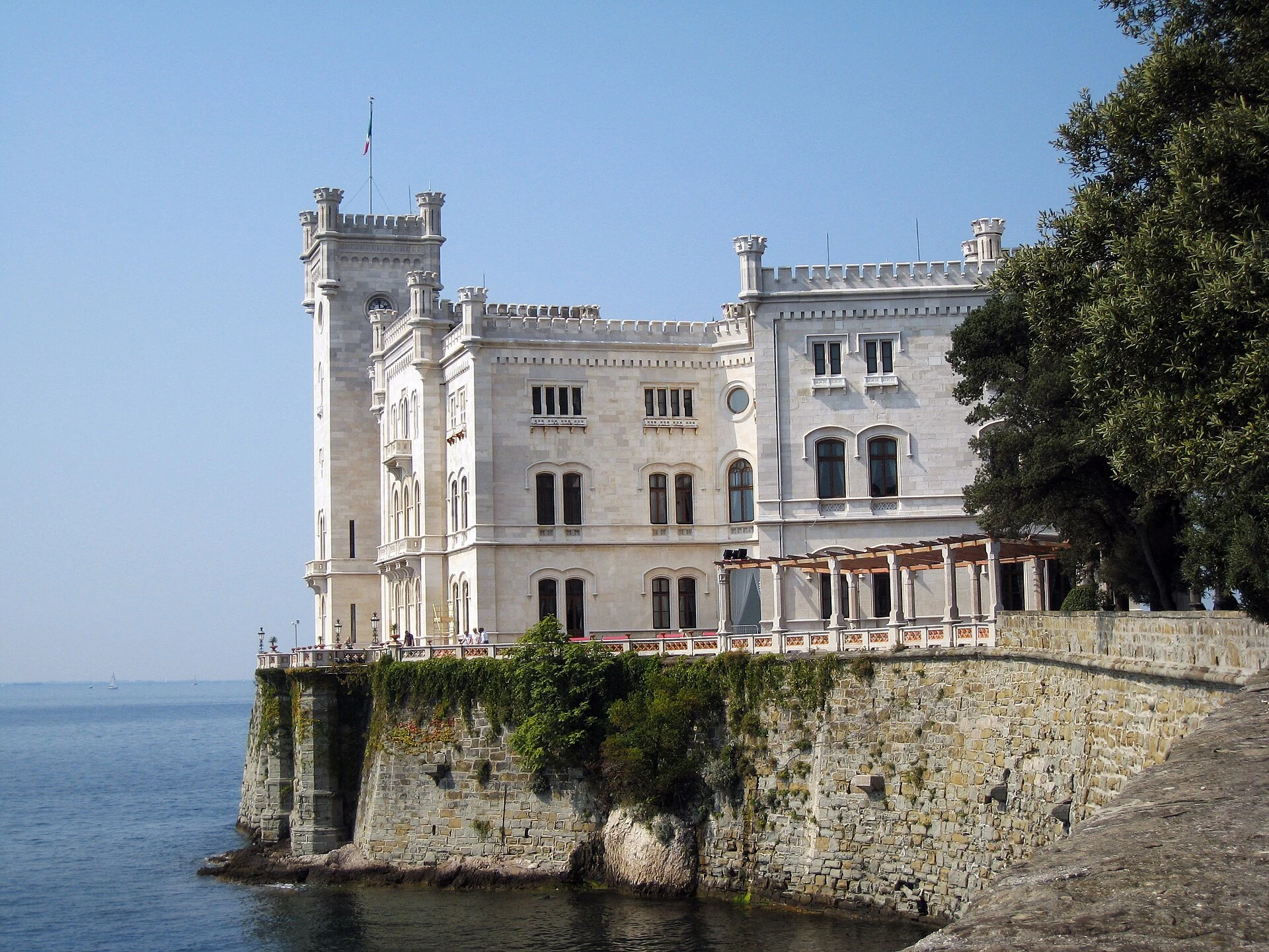 Miramare Castle above the Gulf of Trieste