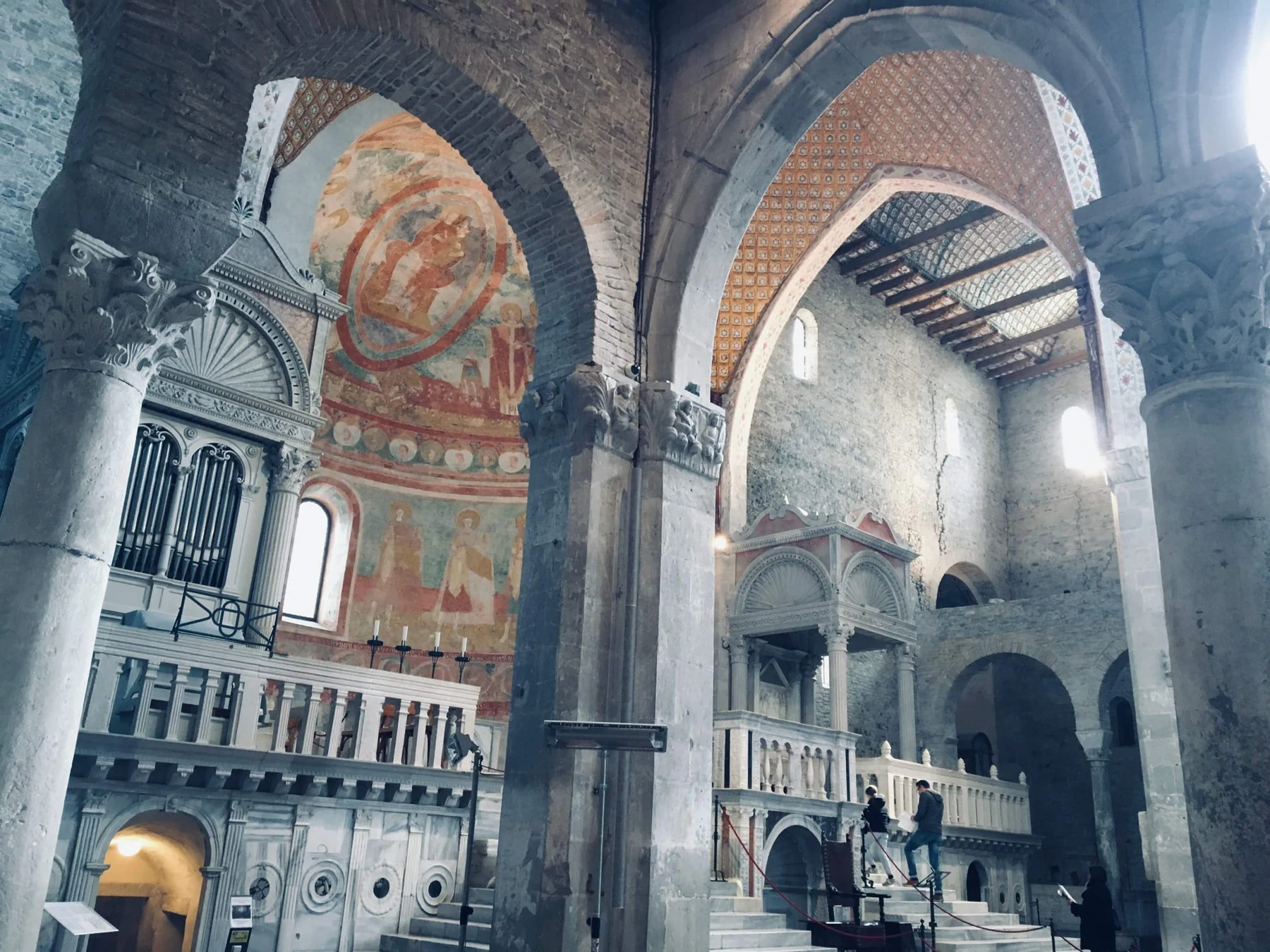 Apse and frescoes inside the Basilica of Aquileia
