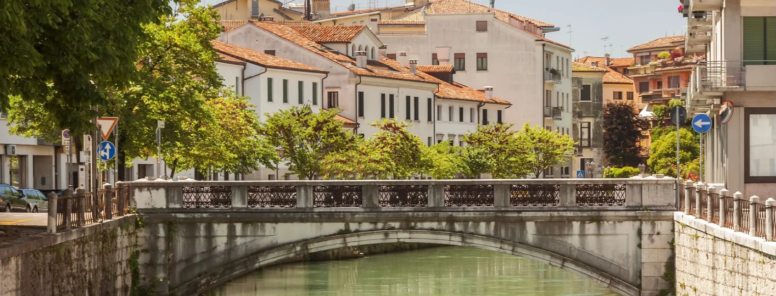 Treviso near the railway bike path trailhead