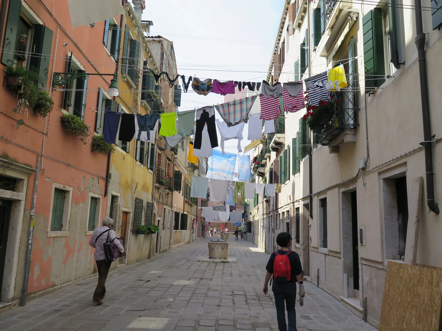 Laundry above a quiet street in Castello
