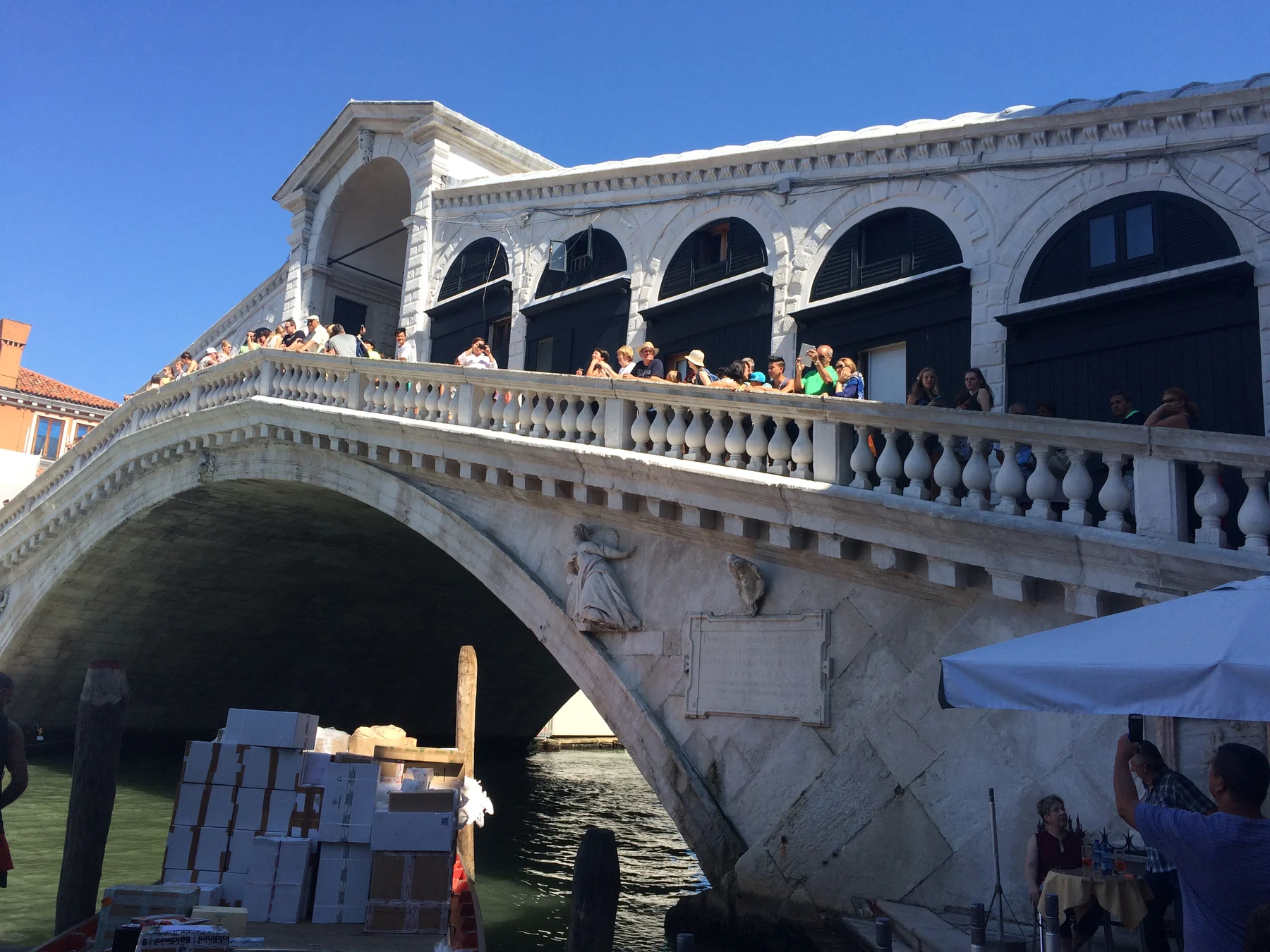 The Rialto Bridge above the Grand Canal